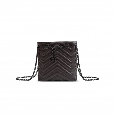 GUCCI GG MARMONT NANO BUCKET BAG 856404 (17*16*6.5cm) GUCCI GG MARMONT NANO BUCKET BAG 856404 (17*16*6.5cm)